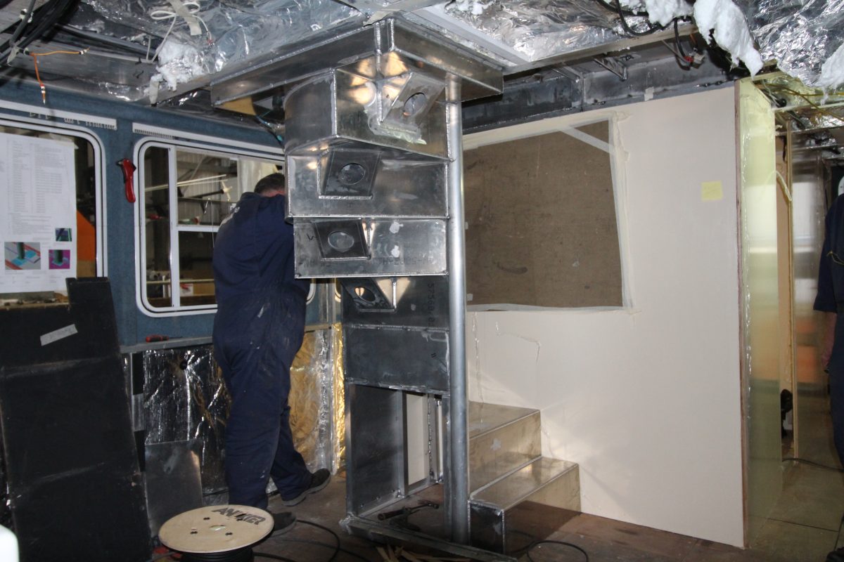 worker making repairs