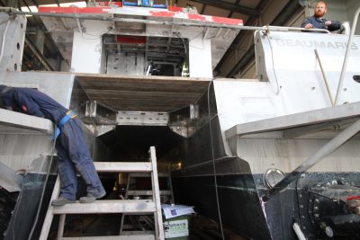 Workers welding