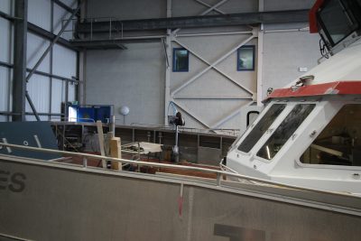 Bow view of fore deck