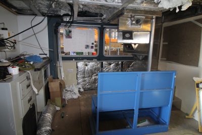 Main cabin area and wiring