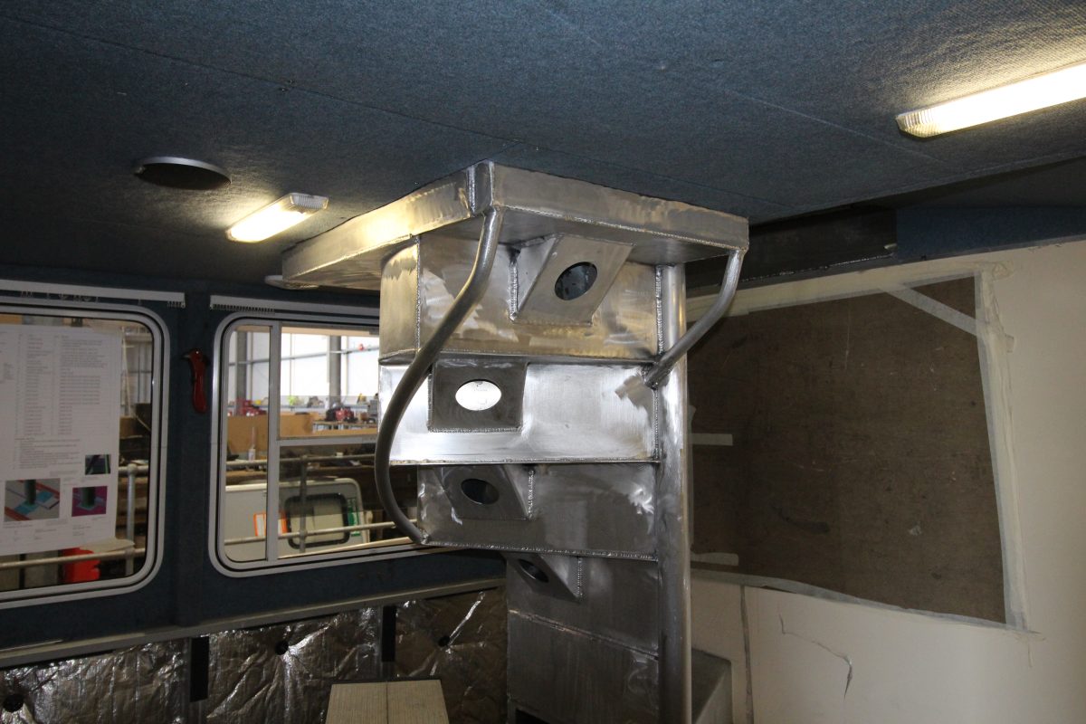 Aluminium welded stairwell