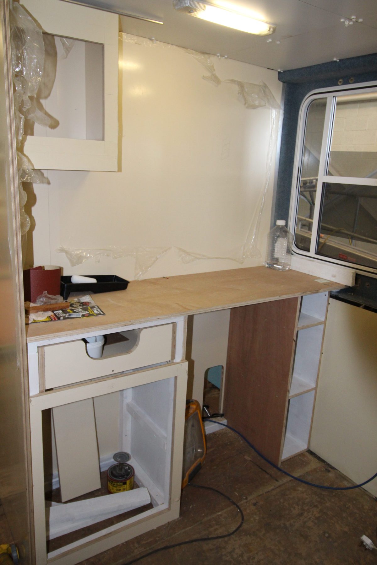 unpainted Galley counter tops