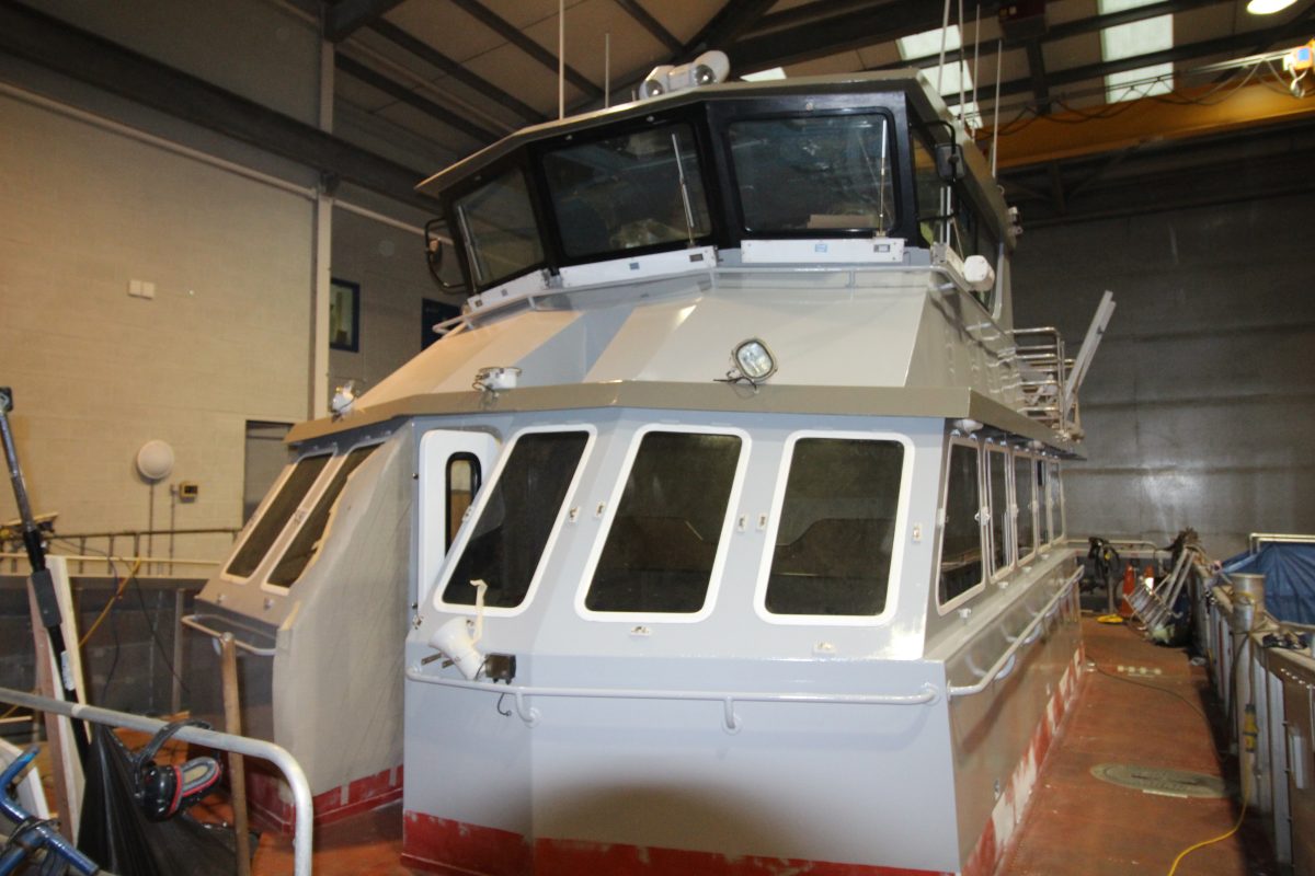 Bow view of wheelhouse